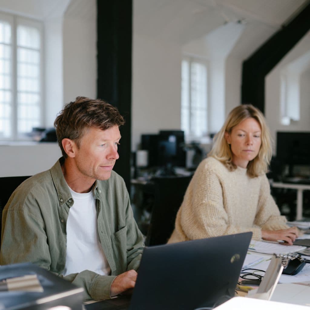 A team working in a office